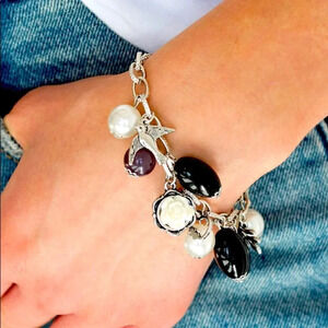 paparazzi love doves black bracelet NWT